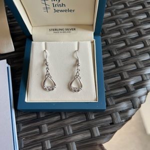 The claddagh & trinity knot sterling silver earrings
